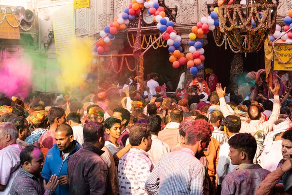 Barsana Uttar Pradesh Indie Marca 2020 Obchody Święta Holi Świątyni — Zdjęcie stockowe