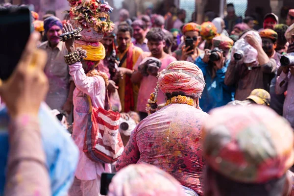 Нандгаон Уттар Прадеш Индия Марта 2020 Года Празднование Праздника Холи — стоковое фото