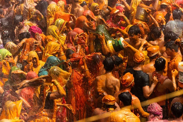 Baldeo Uttar Pradesh Hindistan Mart 2020 Dau Maharaj Tapınağındaki Holi — Stok fotoğraf