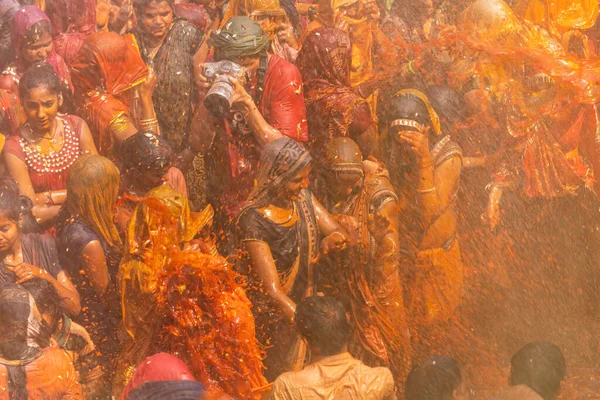Baldeo Uttar Pradesh Índia Março 2020 Celebração Festival Holi Templo — Fotografia de Stock