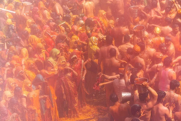 Baldeo Uttar Pradesh Indie Března2020 Slavnost Festivalu Holi Chrámu Dau — Stock fotografie