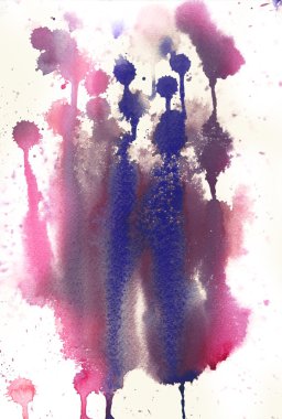 Beyaz kağıt üzerine suluboya damla