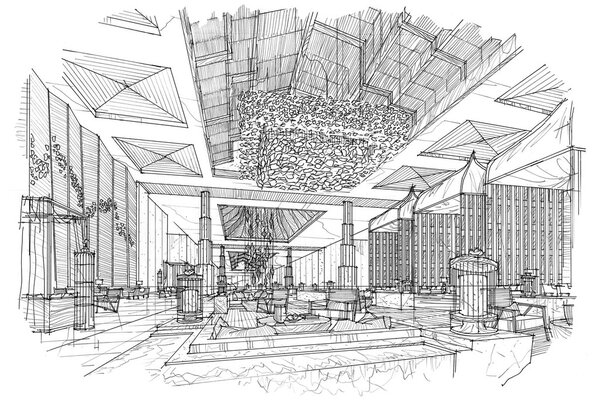 эскиз интерьера
 