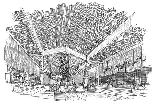 эскиз интерьера
 