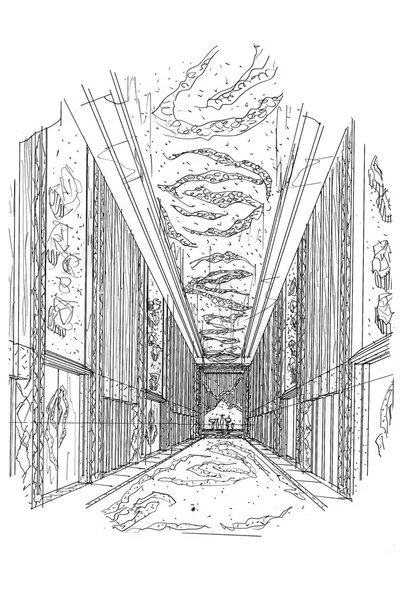 sketch interior perspective