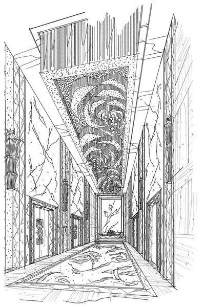 эскиз интерьера
 