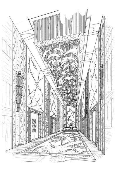 sketch interior perspective