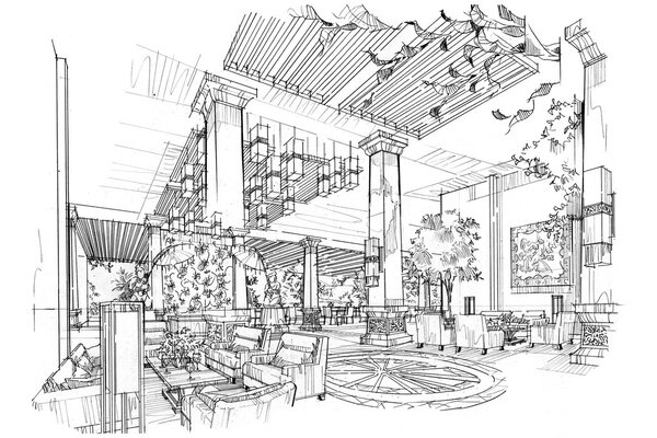 эскиз интерьера
 