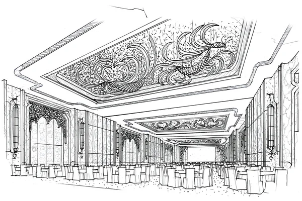 sketch interior perspective