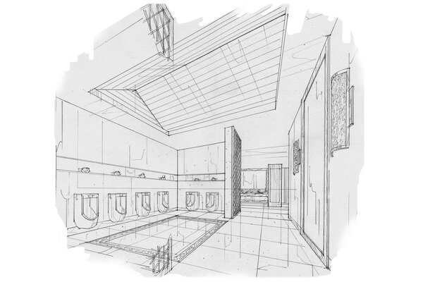 эскиз интерьера
 