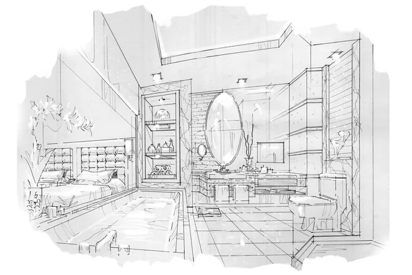 sketch interior perspective