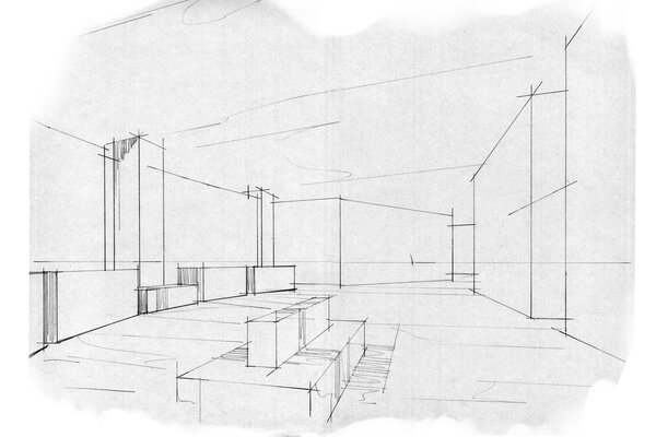 эскиз интерьера
 