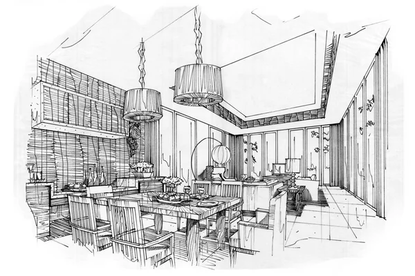 sketch interior perspective