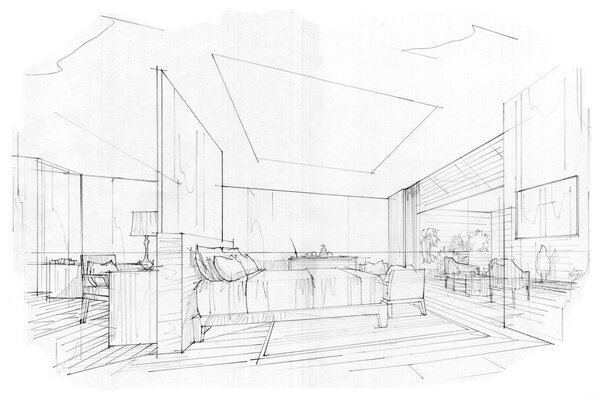 эскиз интерьера
 