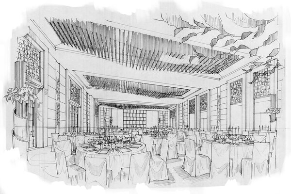 эскиз интерьера
 