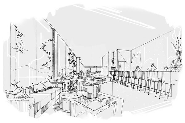 эскиз интерьера
 