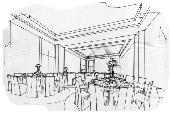 эскиз интерьера
 