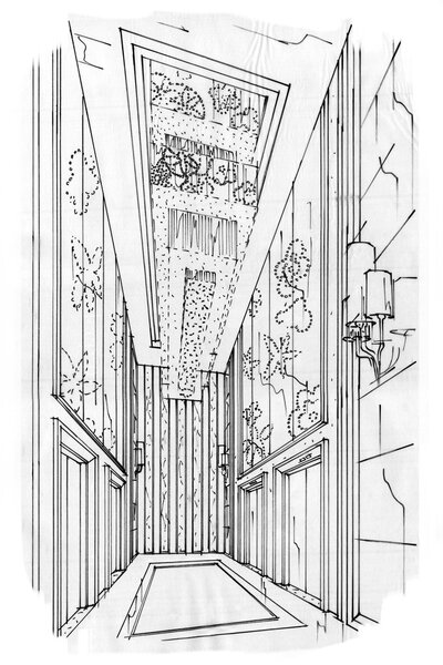 эскиз интерьера
 