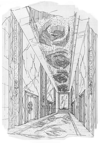 эскиз интерьера
 