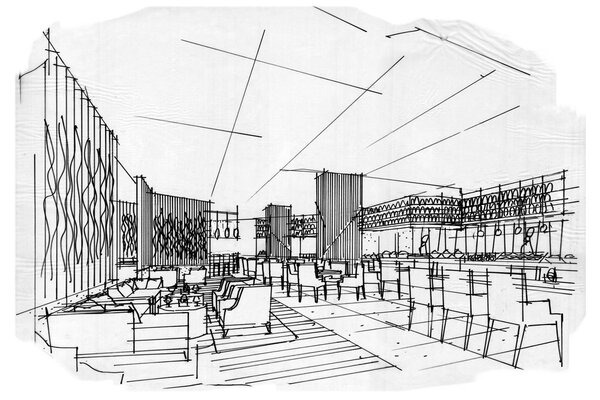 эскиз интерьера
 