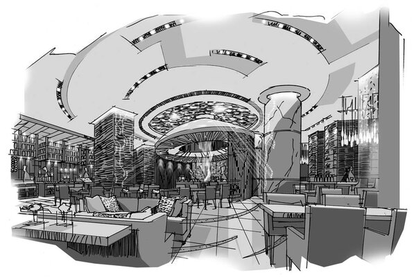 эскиз интерьера
 