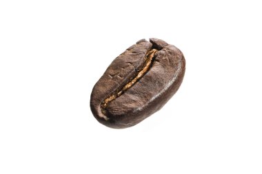 Kahve çekirdekleri beyaz arka planda, Espresso koyu.