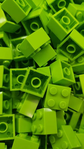 Gold Coast Queensland Austrália Junho Tijolos Lego Green Square Empilhados — Fotografia de Stock