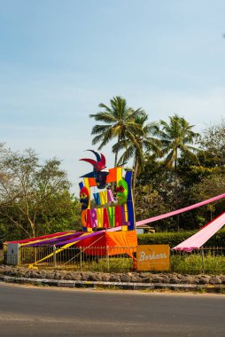 Margao, Goa / Hindistan - 23 Şubat 2020: Goa, Hindistan / Goa 'da Karnaval gezisi etkinlikleri