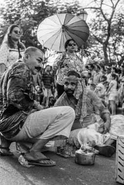 Margao, Goa / Hindistan - 23 Şubat 2020: Goa, Hindistan / Goan kültüründe düzenlenen Karnaval kutlamaları sırasında yüzen ve karakterler sergilenmekte