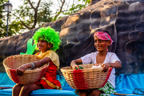 Margao Goa India February 2020 Floats Characters Display Carnival Celebration — 图库照片