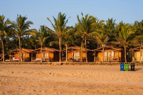 Agonda Beach Goa India Február 2020 Kaukázusi Turisták Családok Pihentető Jogdíjmentes Stock Képek
