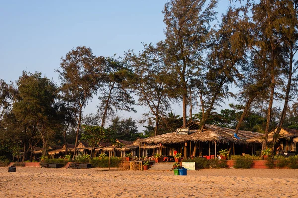 Agonda Beach Goa India Február 2020 Kaukázusi Turisták Családok Pihentető — Stock Fotó