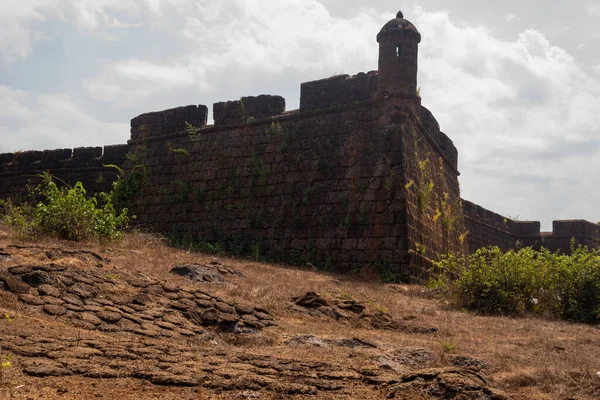 Sitio Del Patrimonio Mundial Monumento Protegido Goa India Fuerte Corjuem —  Fotos de Stock