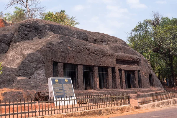 Cuevas Aravalem Harvalem Goa India Marzo 2020 Patrimonio Protegido Atractivo —  Fotos de Stock