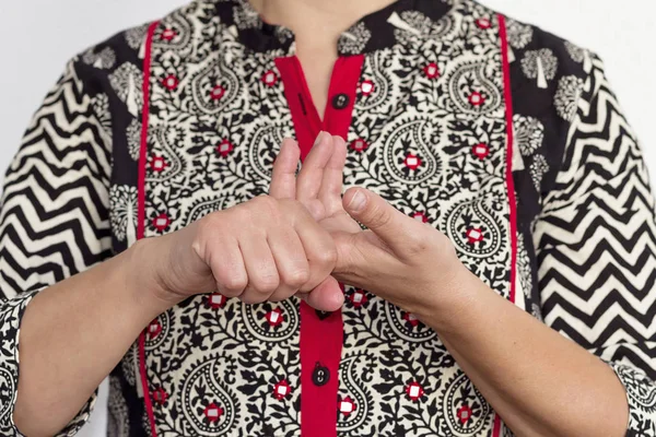 Een Japanse Techniek Het Lichaam Genaamd Jin Shin Jyutsu Harmoniseren — Stockfoto