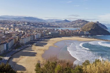 Bask Bölgesi, İspanya 'da San Sebastian kıyı kenti