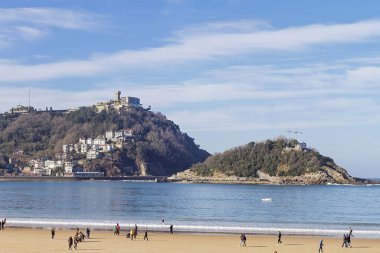 Bask Bölgesi, İspanya 'da San Sebastian kıyı kenti