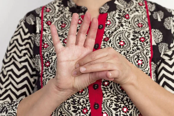 Japanese Technique Harmonize Body Called Jin Shin Jyutsu — Stock Photo, Image