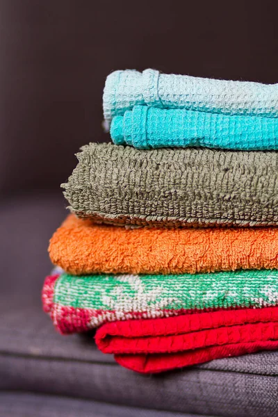 Pile Kitchen Rags Towells — Stock Photo, Image