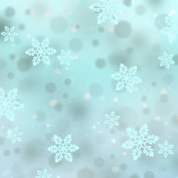 Jul bakgrund med snöflingor Royaltyfria Stockfoton