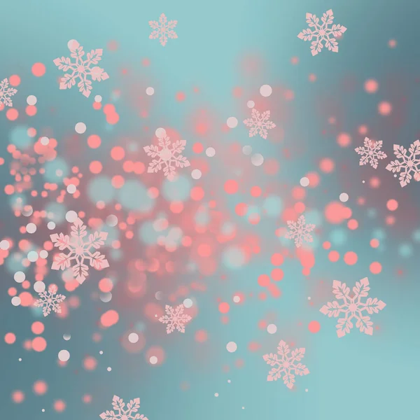 Jul bakgrund med snöflingor Stockbild