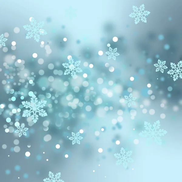 Jul bakgrund med snöflingor — Stockfoto
