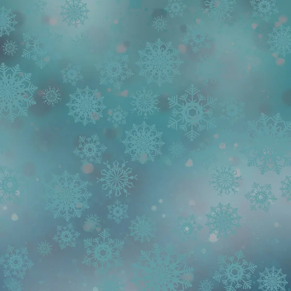 Jul bakgrund med snöflingor — Stockfoto