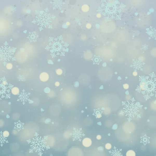 Sfondo di Natale con fiocchi di neve — Foto Stock