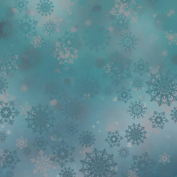 Christmas background with snowflakes — Stock Photo, Image