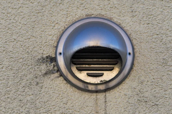 Exhaust air system of a ventilation on the house dirty - Stock Image ...