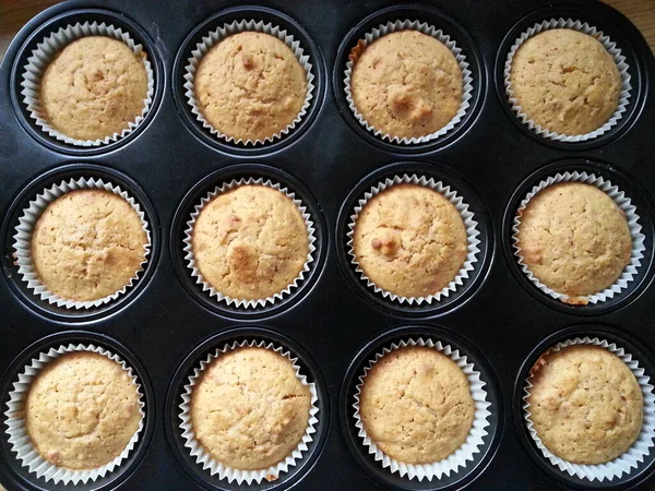 Muffins Van Bovenaf Gefotografeerde Vorm — Stockfoto