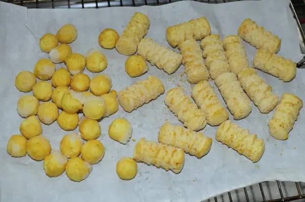 Fast Food Chips Croquetes Congelados Para Forno — Fotografia de Stock