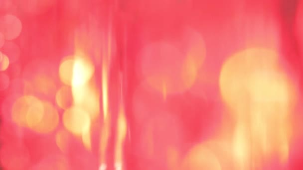 Abstrait Jaune Rouge Brillant Fond Vidéo Bokeh — Video