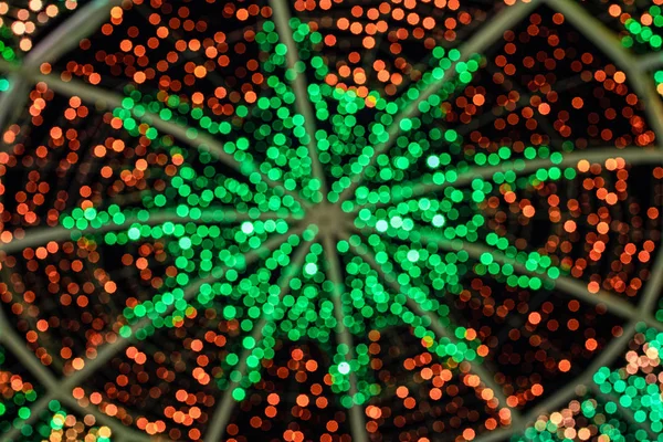 Flickering Lights Abstract Background Green Red Bokeh Defocused Lights — Stock Photo, Image